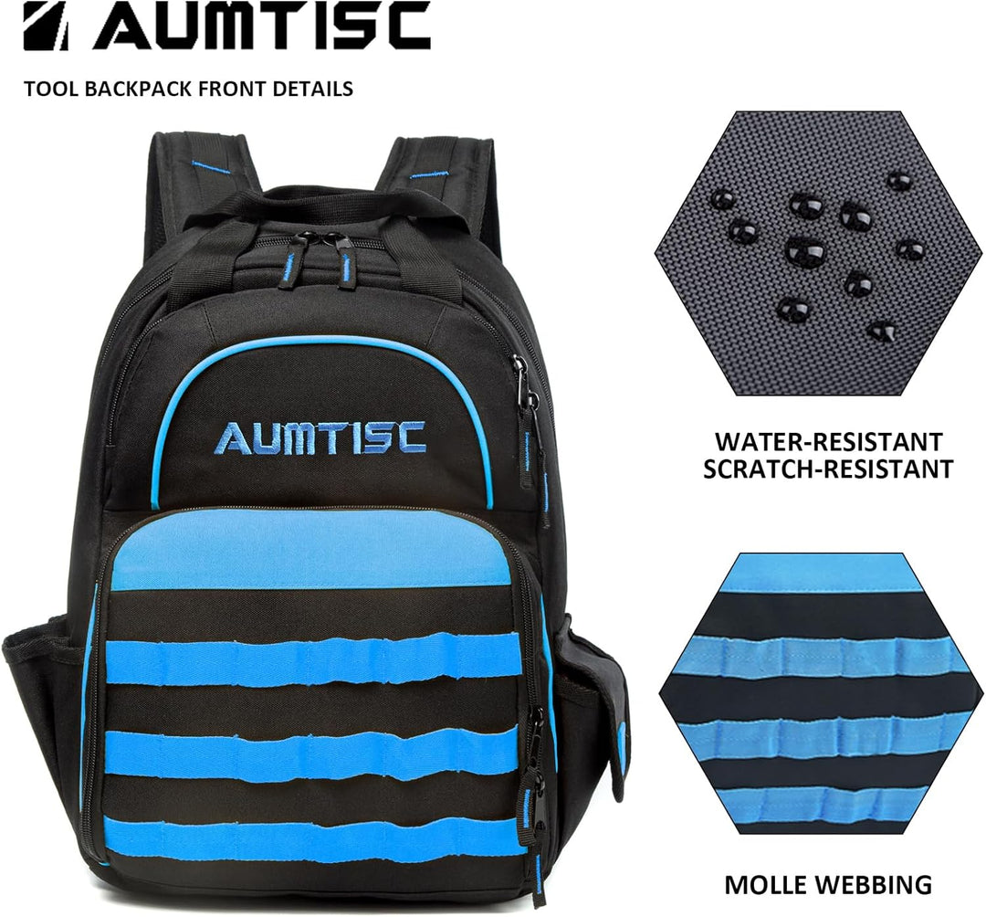 AUMTISC Werkzeugrucksack Werkzeugtasche Hochleistungs-werkzeug rucksack mit Mehrzwecktasche Industri