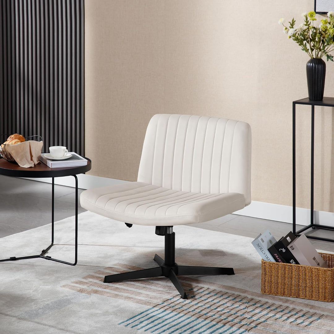 WOLTU Relaxsessel ohne Armlehne, Bürostuhl, Schreibtischstuhl Drehstuhl, Ergonomischer Stuhl, Samt S