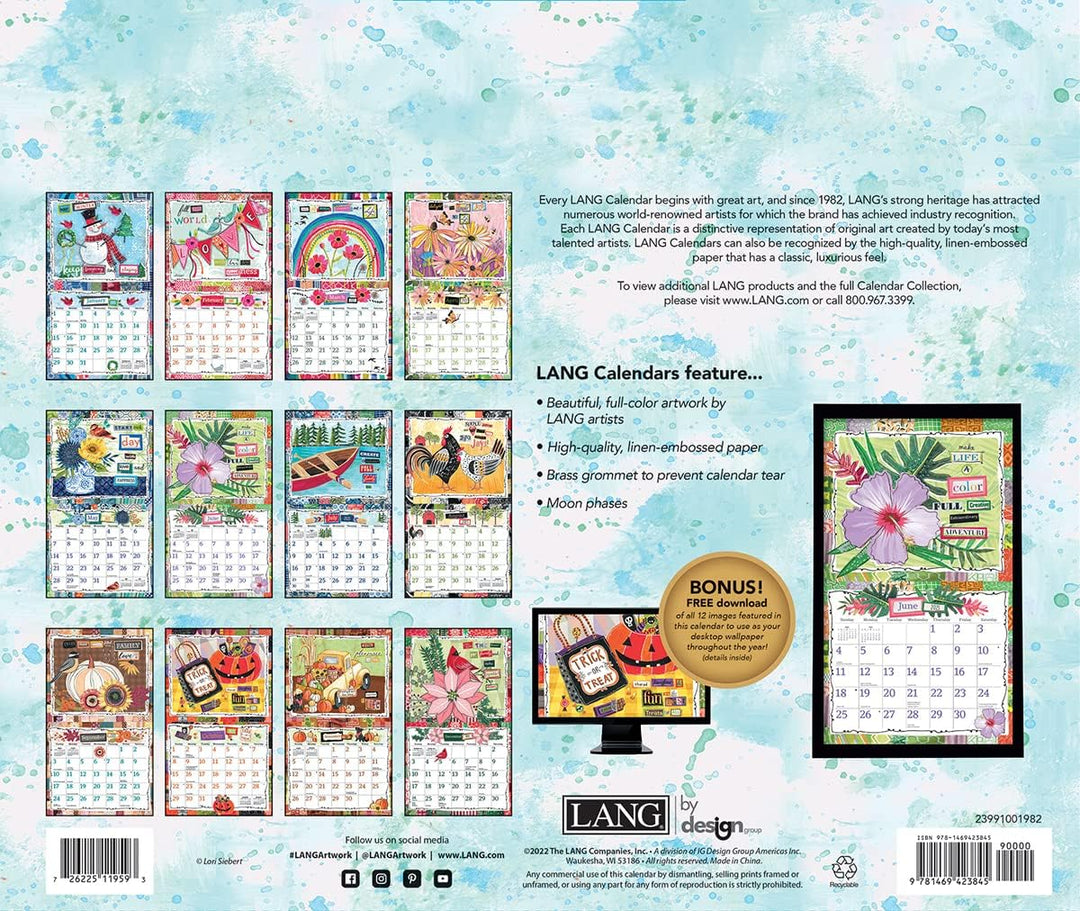 LANG Happy Life Wandkalender 2023
