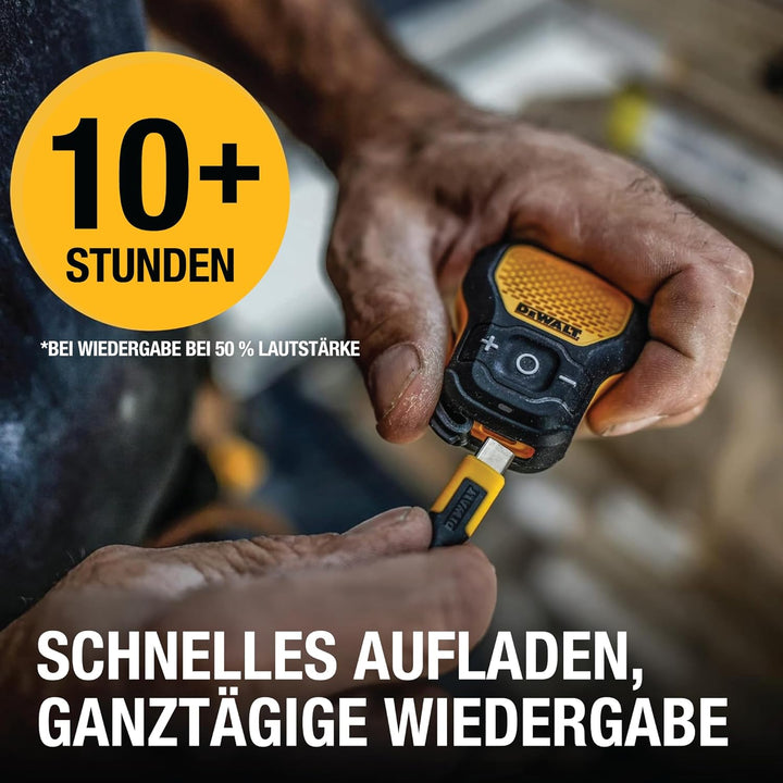 dewalt Jobsite Pro 190-1148-DW2 Tragbarer Bluetooth-Lautsprecher, Schwarz/Gelb, Gelb Magnetic versio