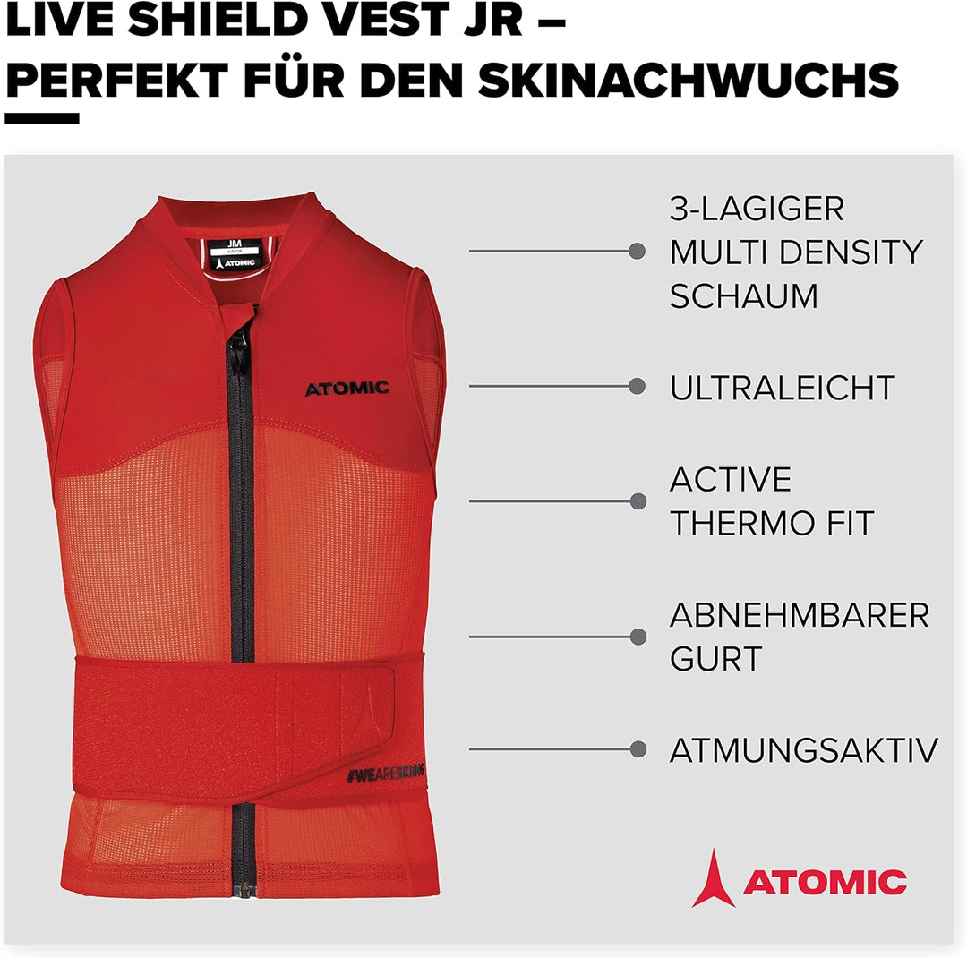 ATOMIC Live Shield Vest JR - Hochwertige Protektorenweste - Damen-Rückenprotektor - Multi Density Sc