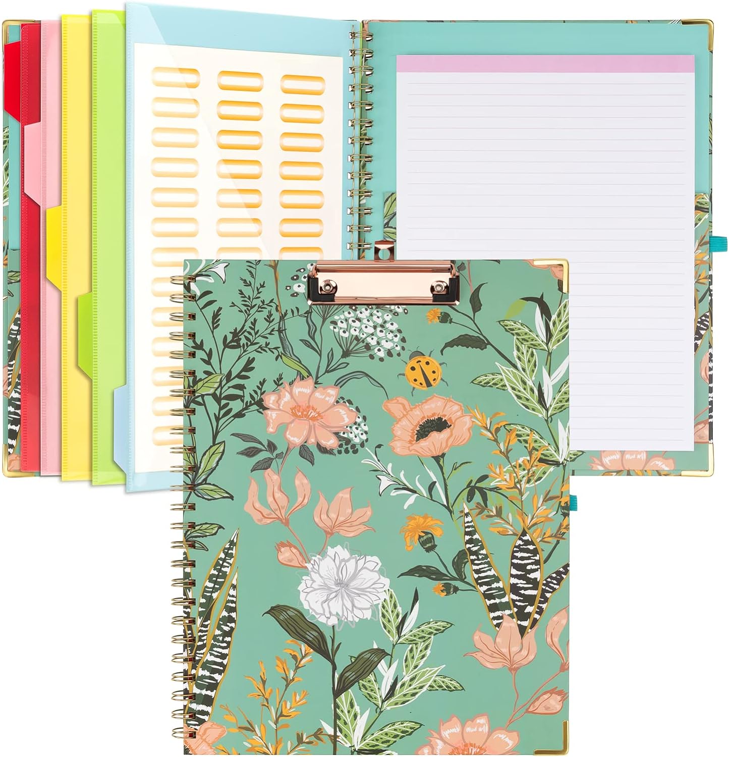 BUCOMTU Klemmbrettmappe A4 Mit Stift & Papier - Schreibmappe Mit Dokumentenfächern Für Büro