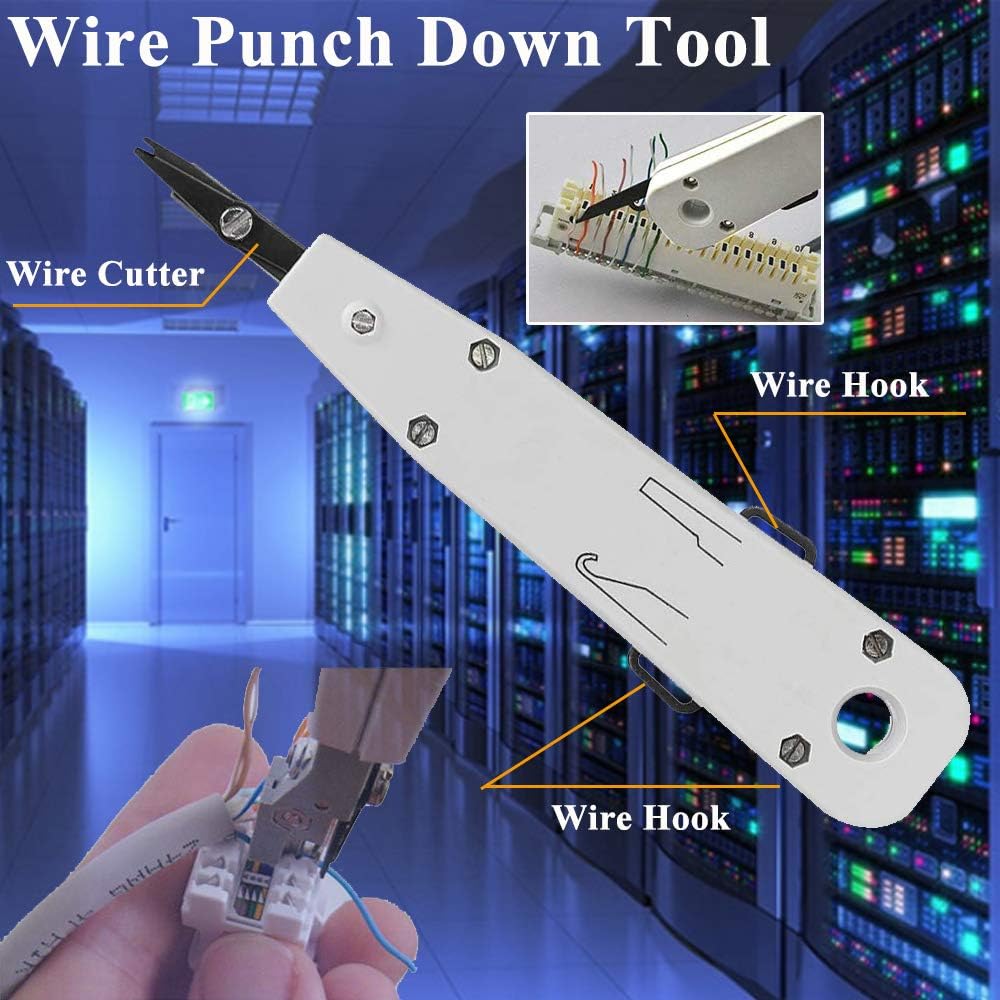 MAYLINEE Cat5 Crimpdrahtnetzwerk Wartung LAN Reparaturset Cat6 Cat6e Crimpstecker Set für RJ11 RJ45,