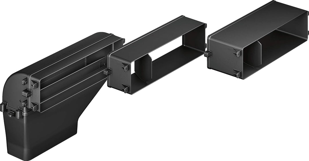 Bosch HEZ381401 Zubehör für Kochfelder mit Dunstabzug, Abluftset, 3-teilig, schwarz, Made in Germany