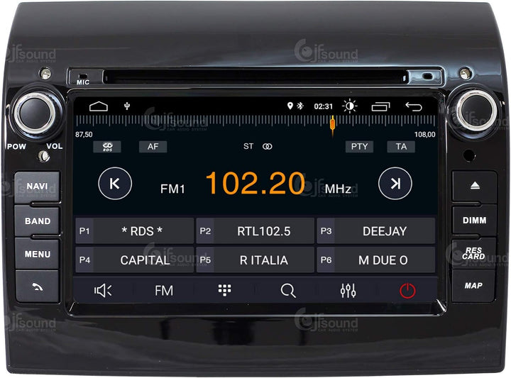 Costum fit Autoradio für Ducato 290 Android GPS Bluetooth WiFi Dab USB Full HD Touchscreen Display 7