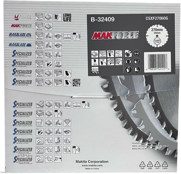 Makita MakForce Saegeblatt, 270 x 30 mm, 60Z, B-32409