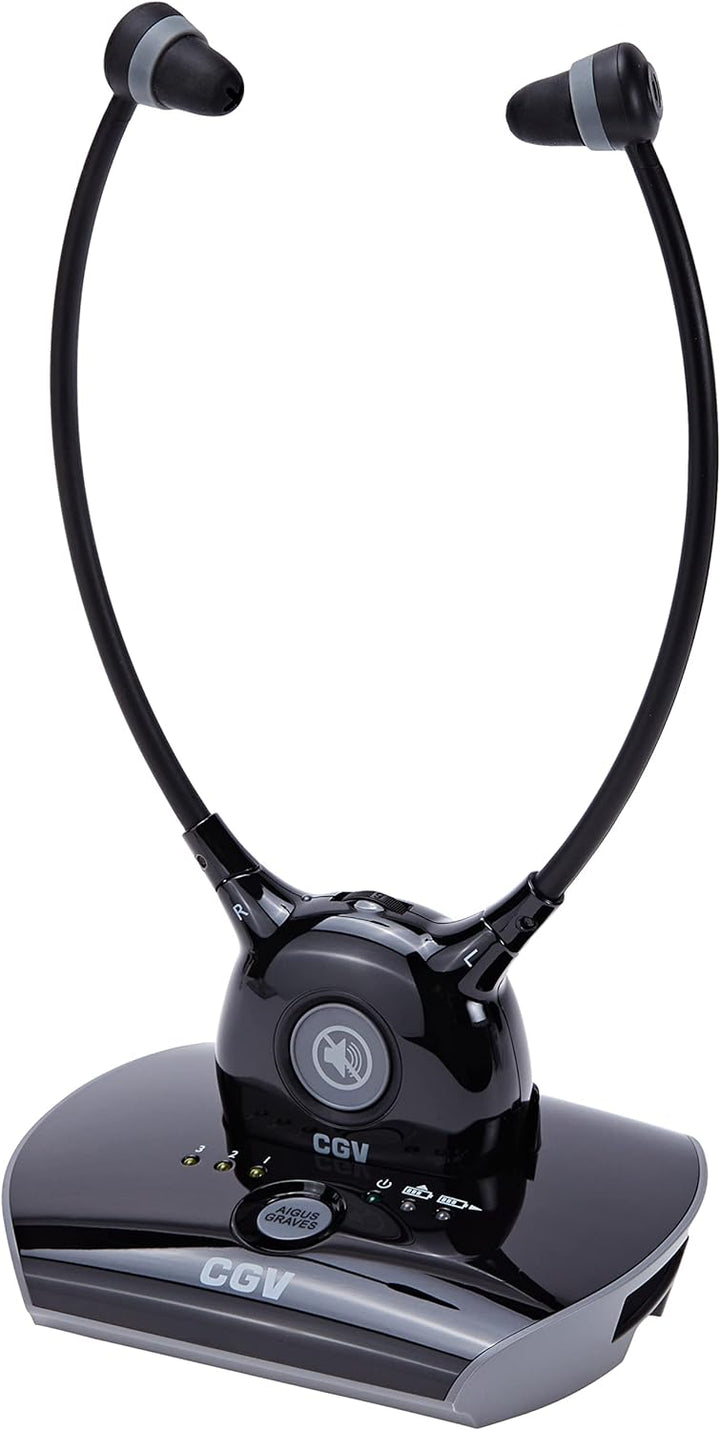 CGV Hel Dolfin Special Wireless Stereo-Headset für Senioren, schwarz