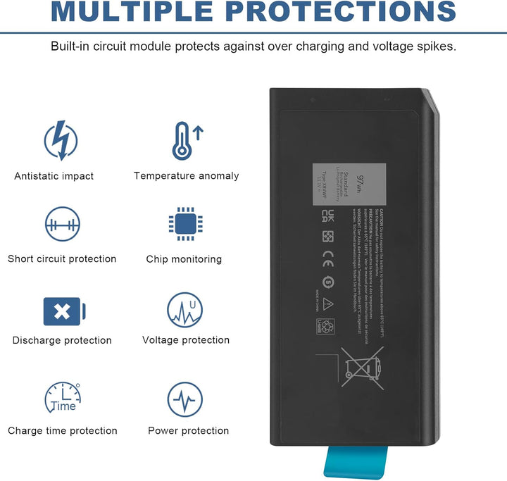 ASUNCELL 97Wh X8VWF Laptop Akku für Dell Latitude 14 Rugged 5404 5414 E5404 Rugged Extreme 7404 7414