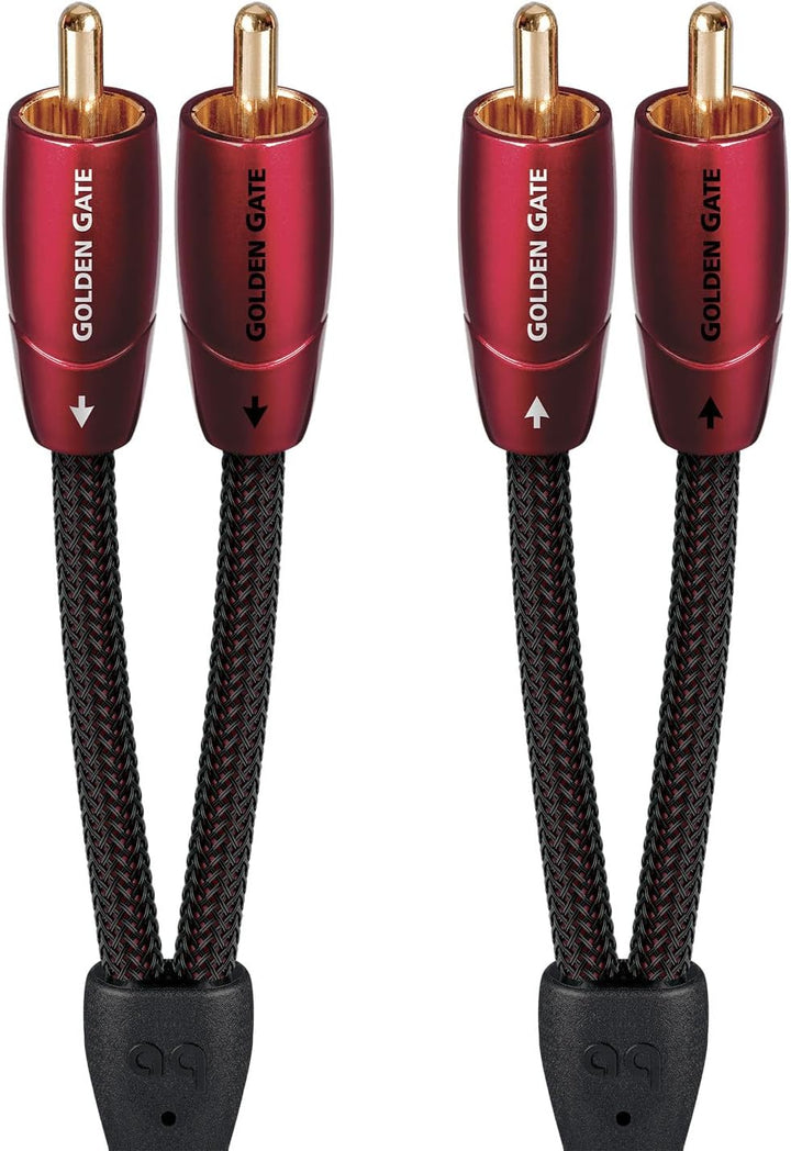 audioquest Golden Gate 2 x Cinch Stecker auf 2 x Cinch Stecker 1m Single, Single