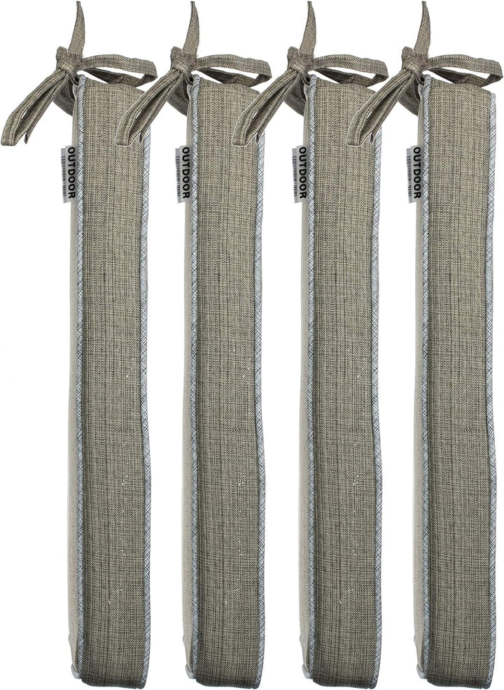 Brandsseller Outdoor Garten Sitzkissen Auflagen Kissen mit Paspel - Leinenoptik Uni - Schmutz- und W