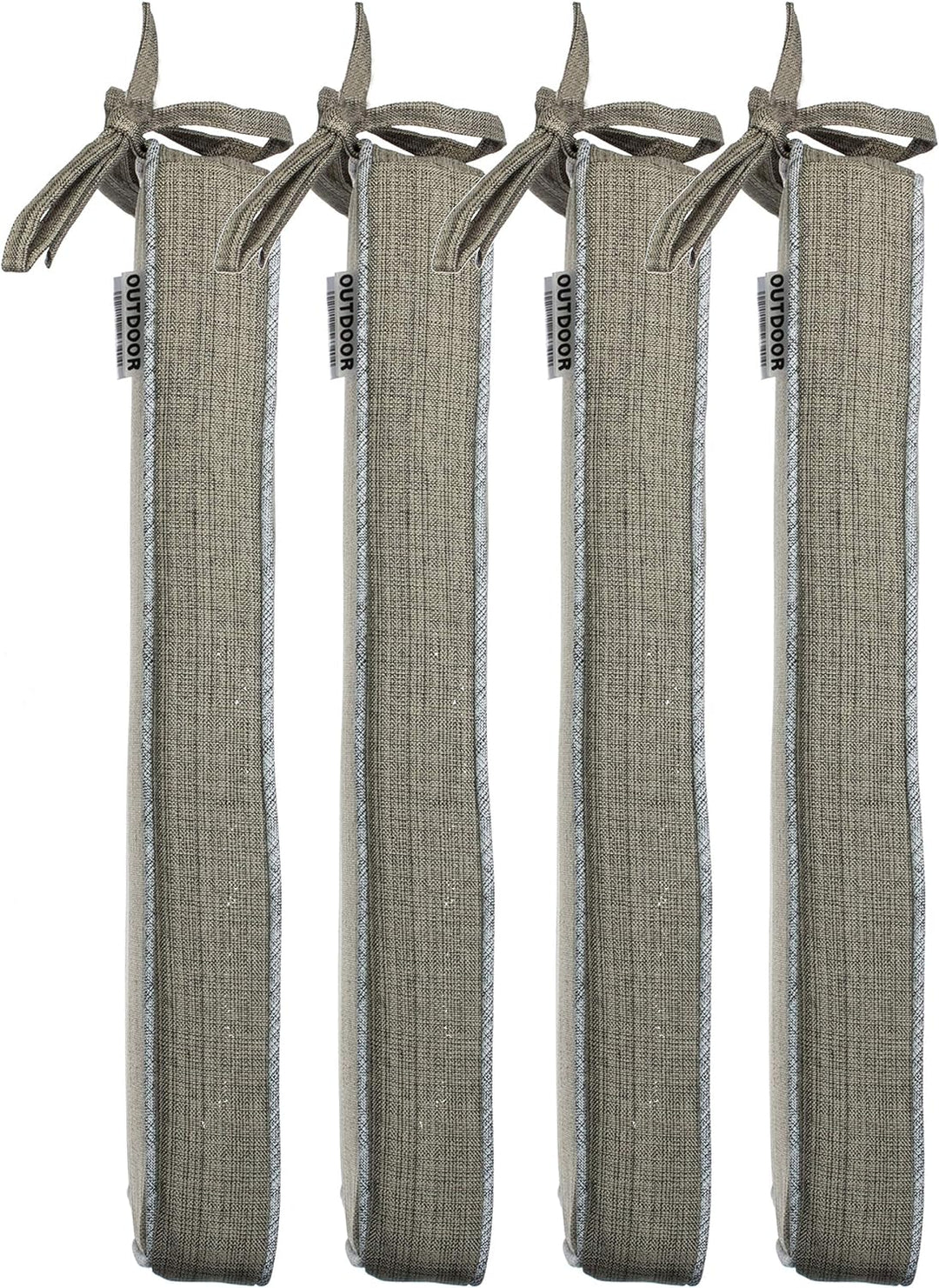 Brandsseller Outdoor Garten Sitzkissen Auflagen Kissen mit Paspel - Leinenoptik Uni - Schmutz- und W