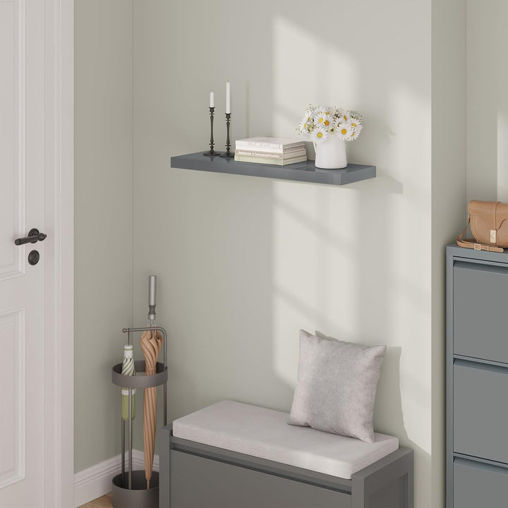 WOLTU Wandregal Set von 3 Regalen Wandboard Freischwebend Schweberegal CD DVD Regal Bücherregal Holz