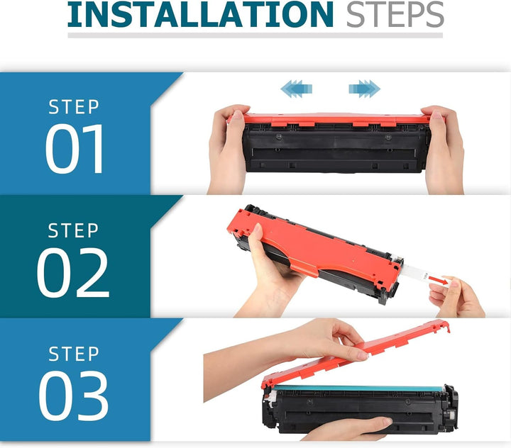 4er Pack Kompatibel 305X CE410X 305A CE410A Tonerkartusche als Ersatz für HP Laserjet Pro 400 Color