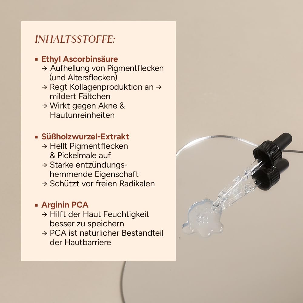 JUNGLÜCK Vitamin C Serum intensiv | Schenkt dir einen strahlenden und gleichmässigen Teint Braun, Br