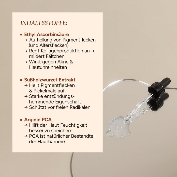 JUNGLÜCK Vitamin C Serum intensiv | Schenkt dir einen strahlenden und gleichmässigen Teint Braun, Br