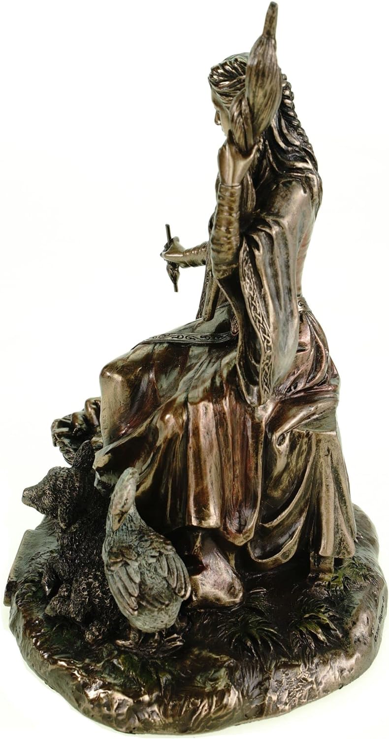 Figur Frigga nordische Göttin der Liebe Figur bronziert Skulptur Veronese Odin Frigg