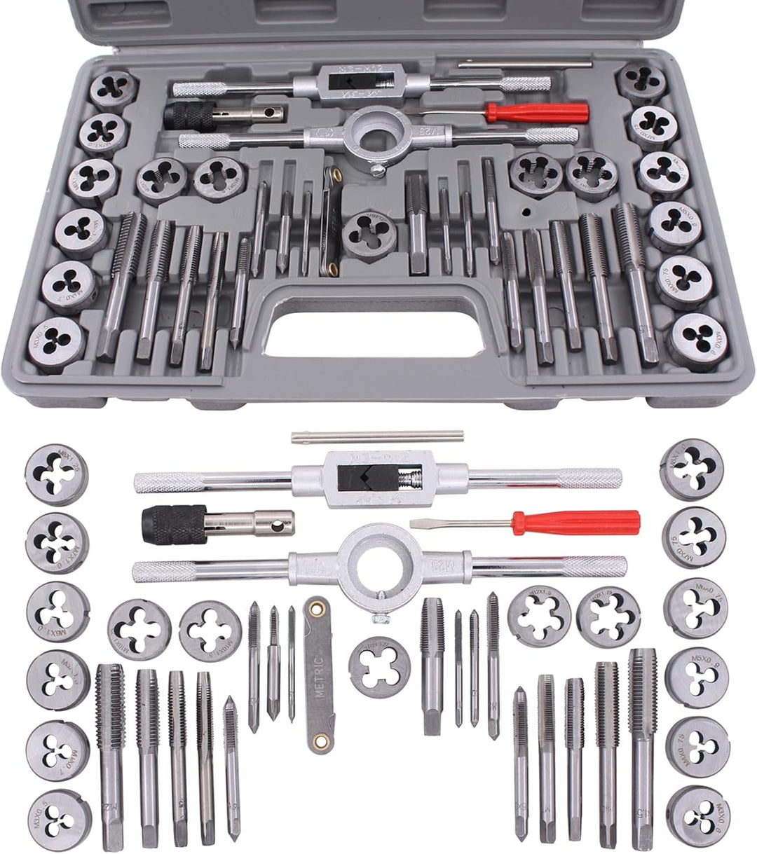 Gewindeschneider Satz 40tlg Gewindebohrer Metrisch M3-M12 Fein Gewinde Schneider Bohrer Werkzeug Set