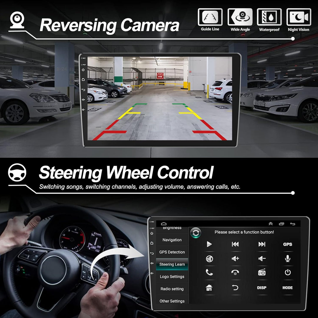 CAMECHO Android Autoradio mit Navi für BMW X3 E83 (2004-2012),Autoradio Doppel Din mit 9 Zoll Bildsc