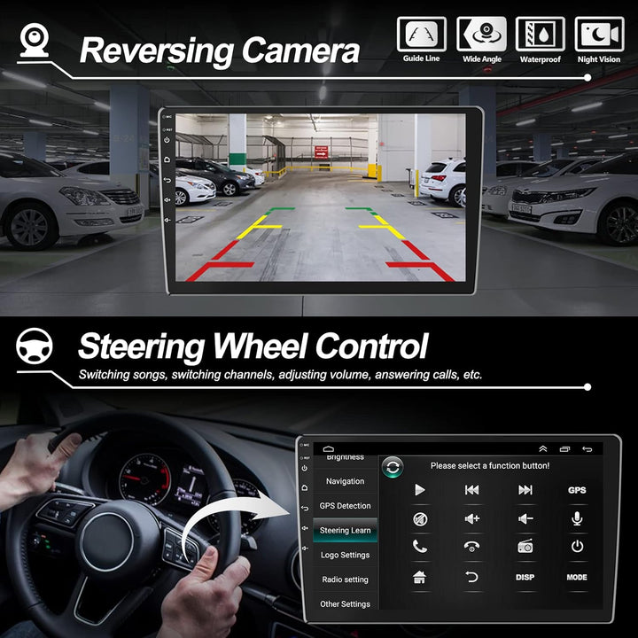 CAMECHO Android Autoradio mit Navi für BMW X3 E83 (2004-2012),Autoradio Doppel Din mit 9 Zoll Bildsc
