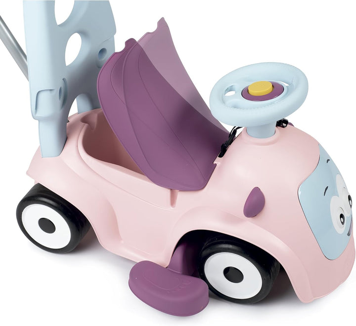 Smoby - Maestro Balade Rose - Komfortables Rutscherfahrzeug mit 3 Verwendungsfunktionen, Schiebewage