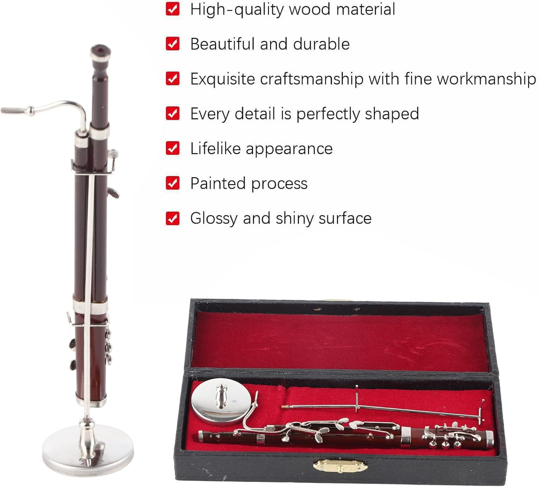 17cm Miniatur Fagott Modell Mini Musikinstrument Dekor Puppenhaus Modell Home Decoration Geschenk