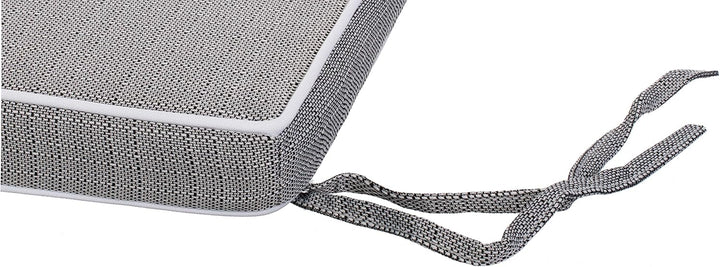 Brandsseller Outdoor Garten Sitzkissen Auflagen Kissen mit Paspel - strukturierte Leinenoptik- Schmu