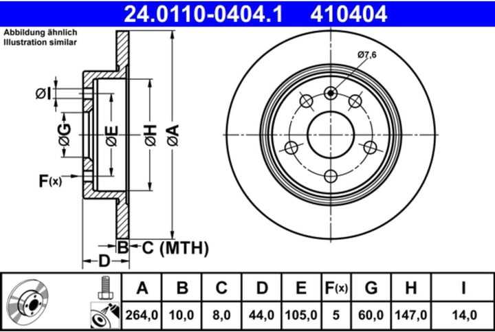 Ate 24. 0110-0404. 1 - Bremsscheibe