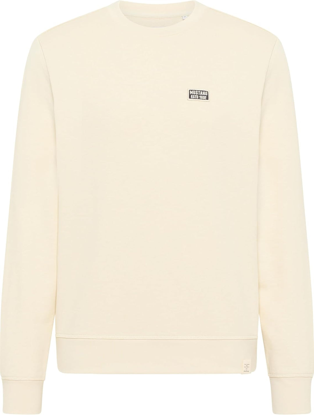 MUSTANG Herren Style Ben Crewneck Sweatshirt XXL White Asparagus 3000, XXL White Asparagus 3000