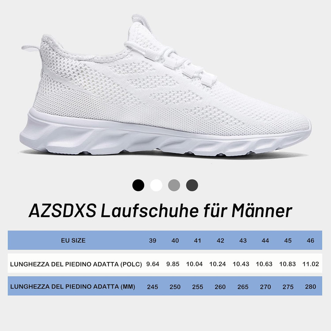 AZSDXS Sneaker Sportschuhe FüR Herren Turnschuhe Herren Schuhe Herren Sneaker Herren 40 EU Weiss, 40