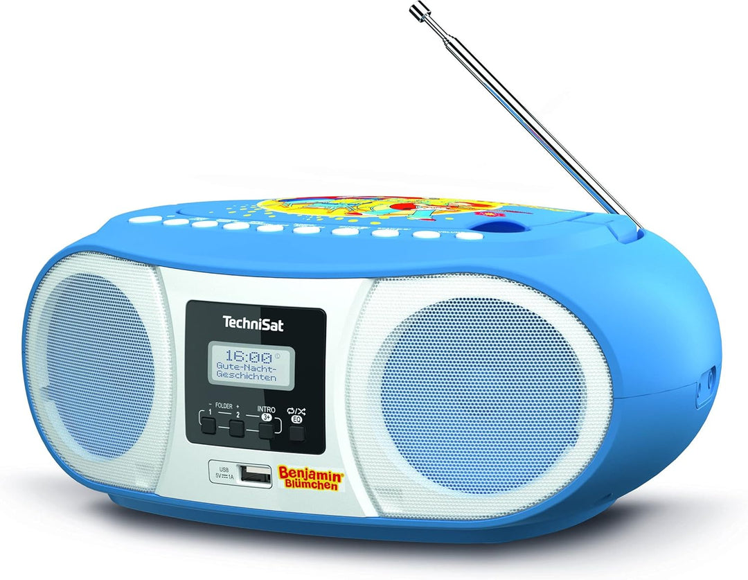 TechniSat DIGITRADIO 1990 Benjamin Blümchen Edition - Stereo-Boombox mit DAB+/UKW-Radio und CD-Playe