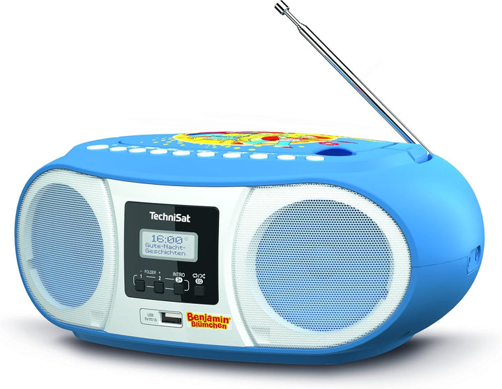 TechniSat DIGITRADIO 1990 Benjamin Blümchen Edition - Stereo-Boombox mit DAB+/UKW-Radio und CD-Playe