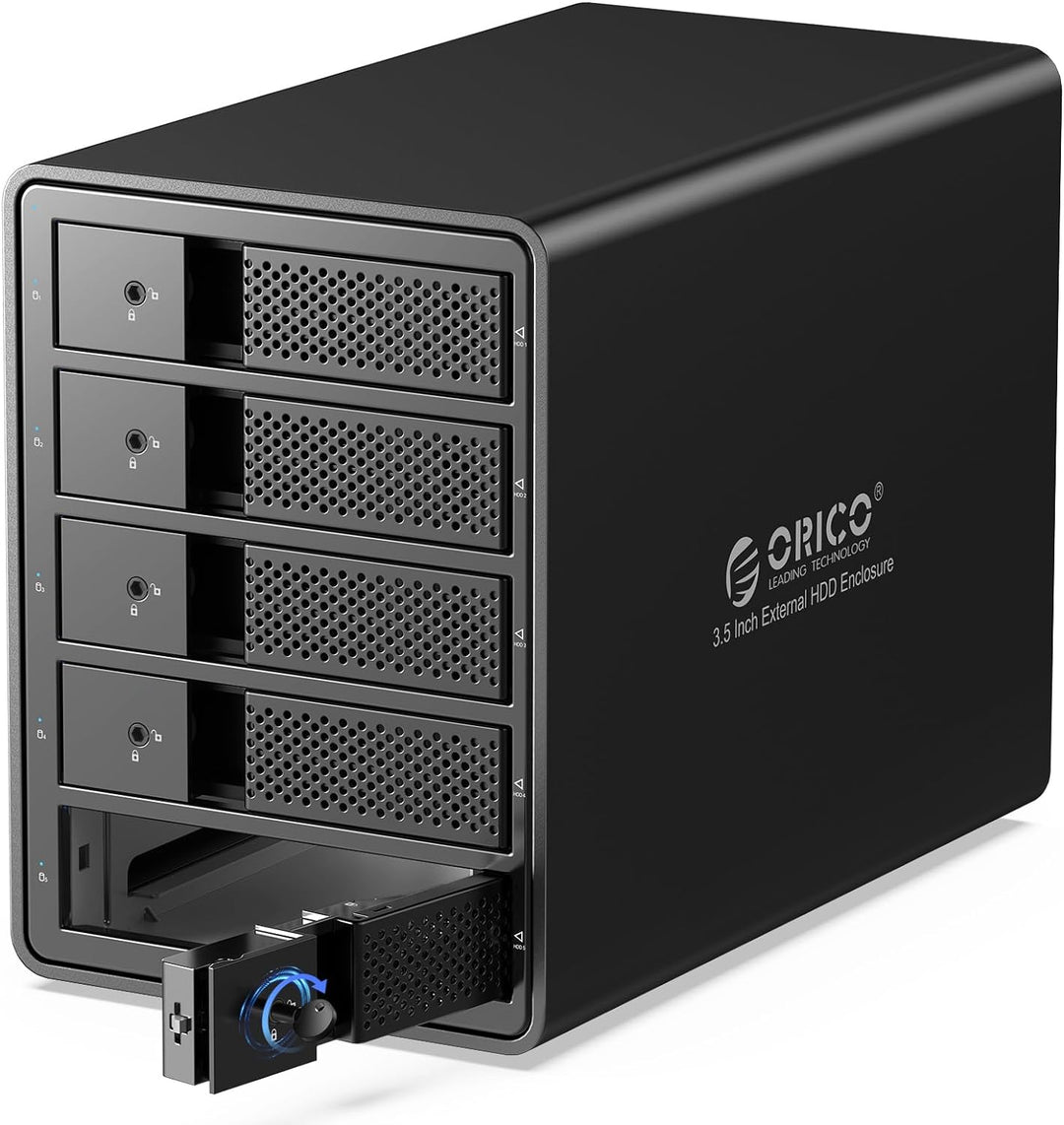 ORICO RAID 5 Bay Festplattengehäuse,USB 3.0 zu SATA Revision 3.0 Externes HDD Gehäuse für 3,5 Zoll H