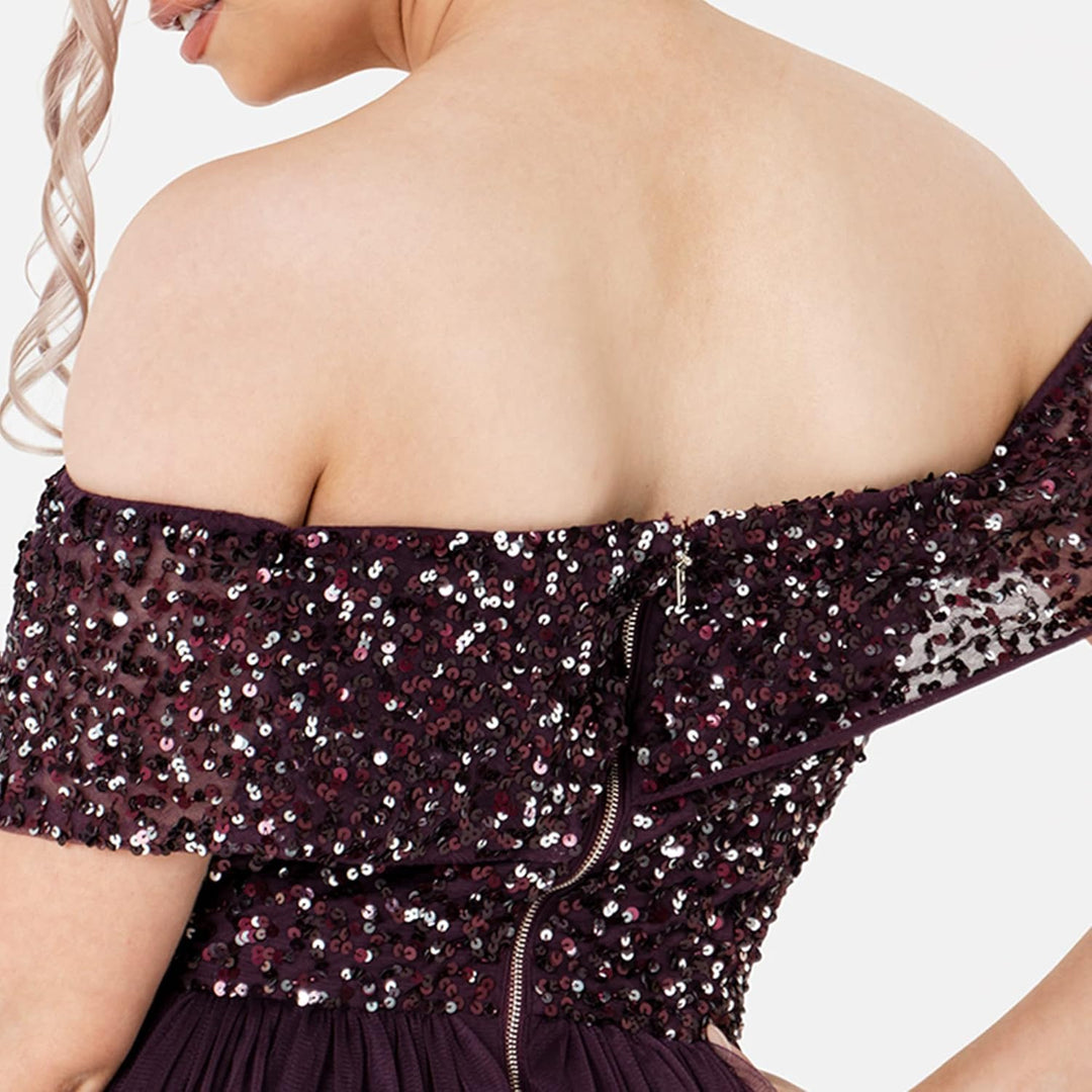 Maya Deluxe Damen Bridesmaid Dress Berry 26, Berry 26