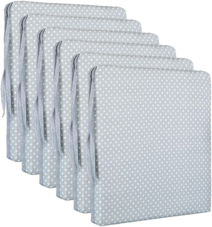 Brandsseller Sitzkissen Punkte ca. 40x40 cm mit Klettverschluss Stuhlauflage Sitzauflage 4 Kordelbän