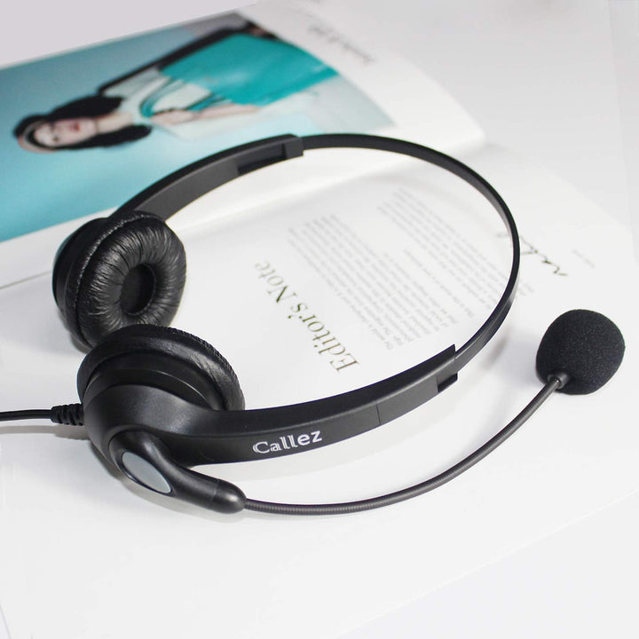 PC Headset USB mit Mikrofon Noise Cancelling & Lautstärkeregler, PC Kopfhörer für Laptop Skype UC Ly