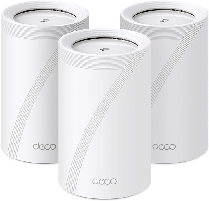 TP-Link Deco BE65 Wi-Fi 7 Mesh WLAN Set(3 Pack), Tri-Band 5760 Mbit/s (6 GHz) + 2880 Mbit/s (5 GHz)