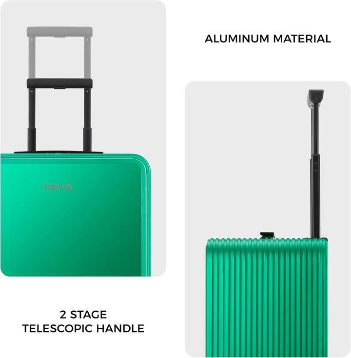 TUPLUS Koffer Aluminium Trolley Rollkoffer mit 4 Rollen Reisekoffer Handgepäck Hartschalenkoffer,Sof