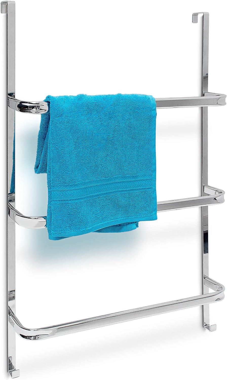 Relaxdays Handtuchhalter mit 3 Handtuchstangen HxBxT: 85 x 54 x 11,5 cm Badetuchhalter für alle gebr