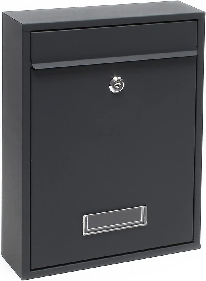 kippen 10005AN Briefkasten Modell MAIL, Farbe Anthrazit, Schwarz, Dimensioni: 320x215x90 mm
