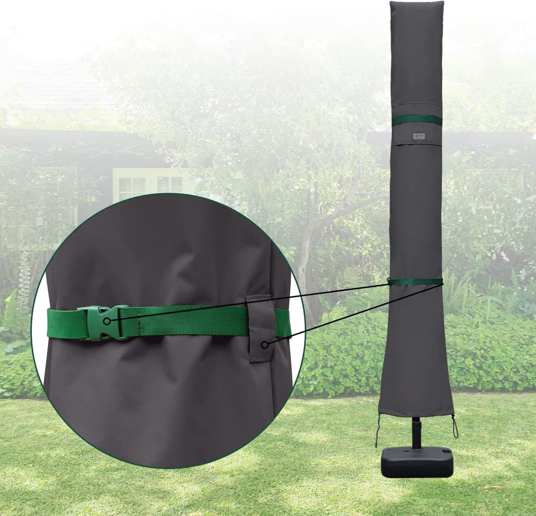 Sekey Sonnenschirm Schutzhülle mit Stab, Abdeckhauben für Ø 350cm / 200x300cm Gartenschirm mit Belüf