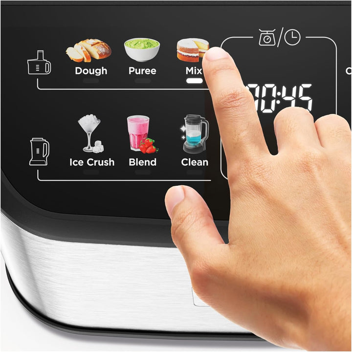 Kenwood MultiPro OneTouch FDM73.850SS – 3-in-1 Kompakt-Küchenmaschine & Mixer, 12 Zubehörteile, 6 Au