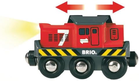 BRIO World 33097 Frachten Set Deluxe - Schienenset mit batteriebetriebener Frachtlok und Eisenbahn Z