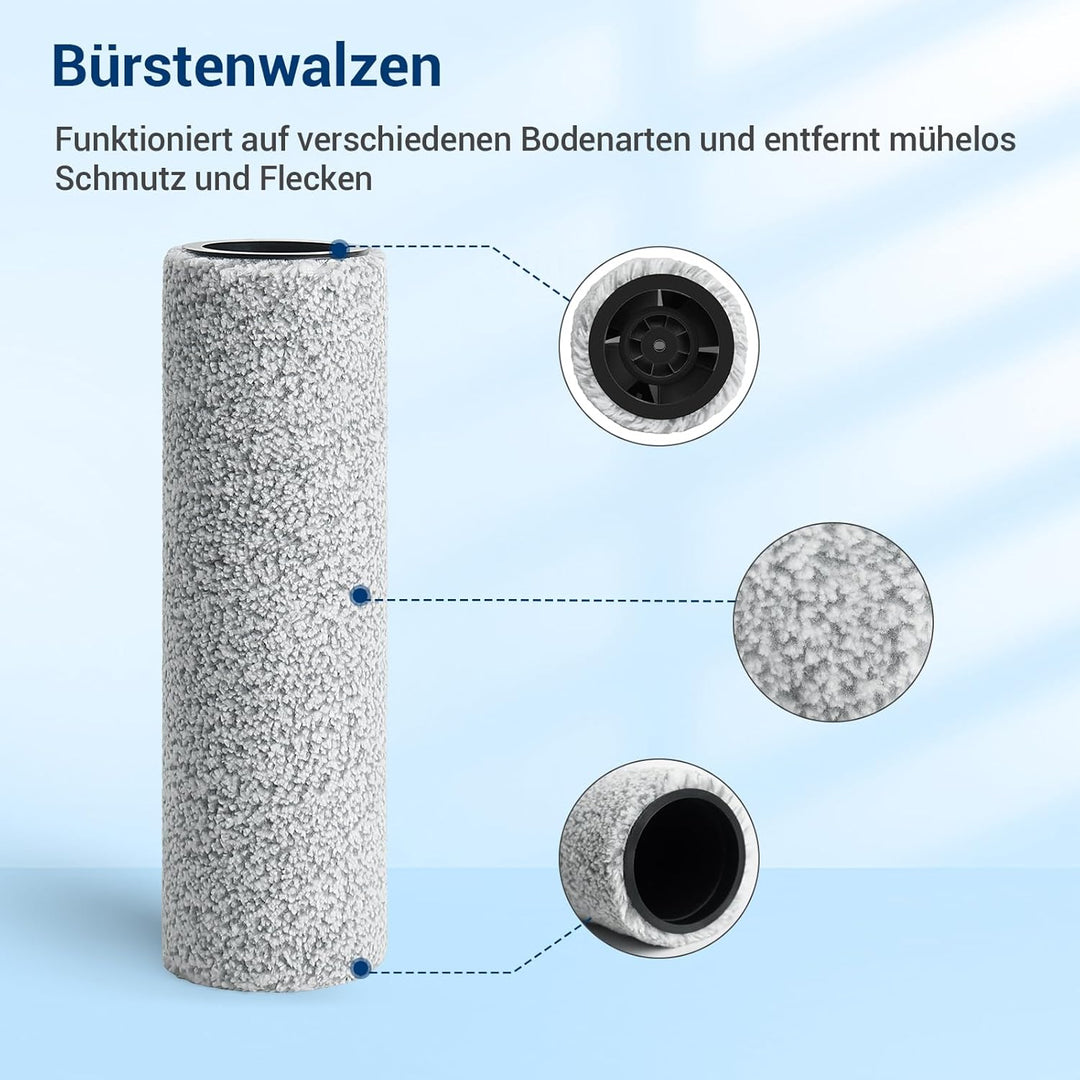 Bluearks 19 Stück Zubehörset für Ecovacs Deebot X8 Pro Omni/X8 Omni Saugroboter, 1 Hauptbürste, 4 Fi