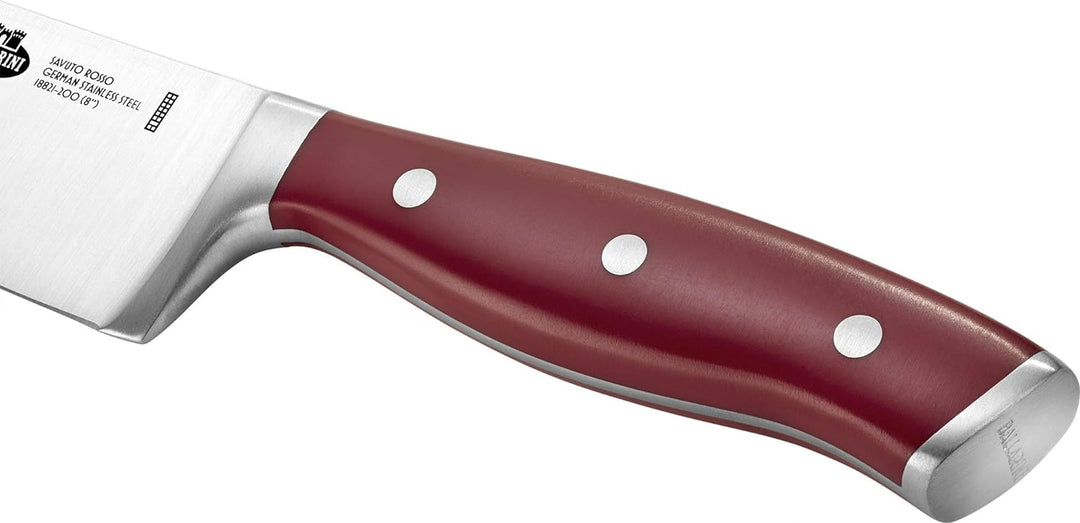 BALLARINI Savuto Rosso Kochmesser, Klingenlänge 20 cm, Deutscher Edelstahl, Ergonomischer Kunststoff