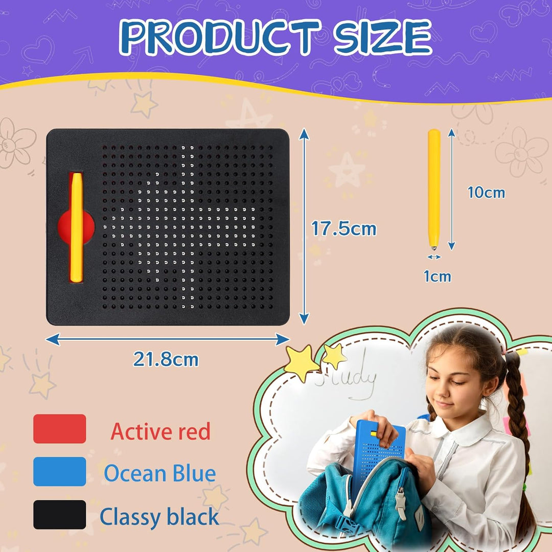 DBREAKS Magnetisches Stahlkugel Zeichenbrett, 3 Stück Magnetische Zeichenbretter, Magnetspiel Kinder