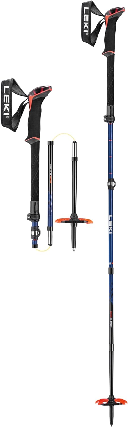 LEKI Sherpa FX Carbon Strong Skistöcke 110-130CM midnight blue-darkblue-red, 110-130CM midnight blue