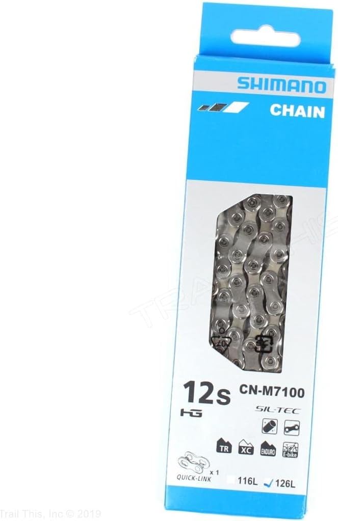 Shimano Unisex – Erwachsene M 7100 Kette, Black/Gray, 12 Fach
