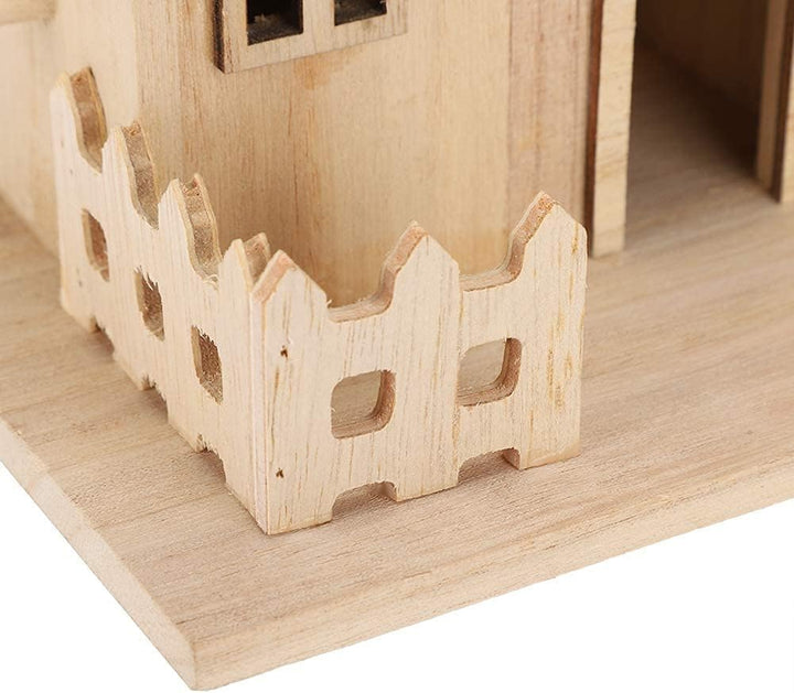 ANCLLO Handgefertigtes Vogelhaus, Vogelfreundlich, Heimdekoration - Handarbeit aus Natur-Holz für Ga