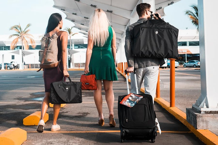 Travando Anzugtasche mit 15" Laptopfach und Schultergurt - Kleidersack Anzug Transporttasche Aufbewa