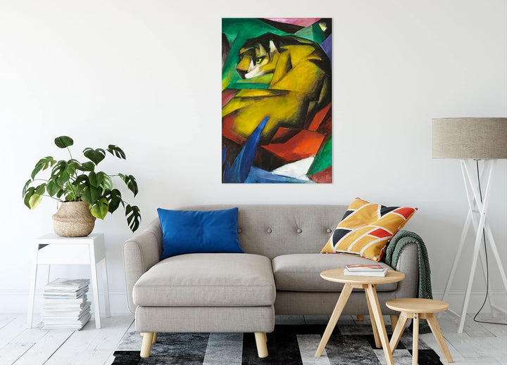 Generisch Franz Marc - Der Tiger als Leinwandbild / Grösse: 100x70 cm / Wandbild / Kunstdruck / fert